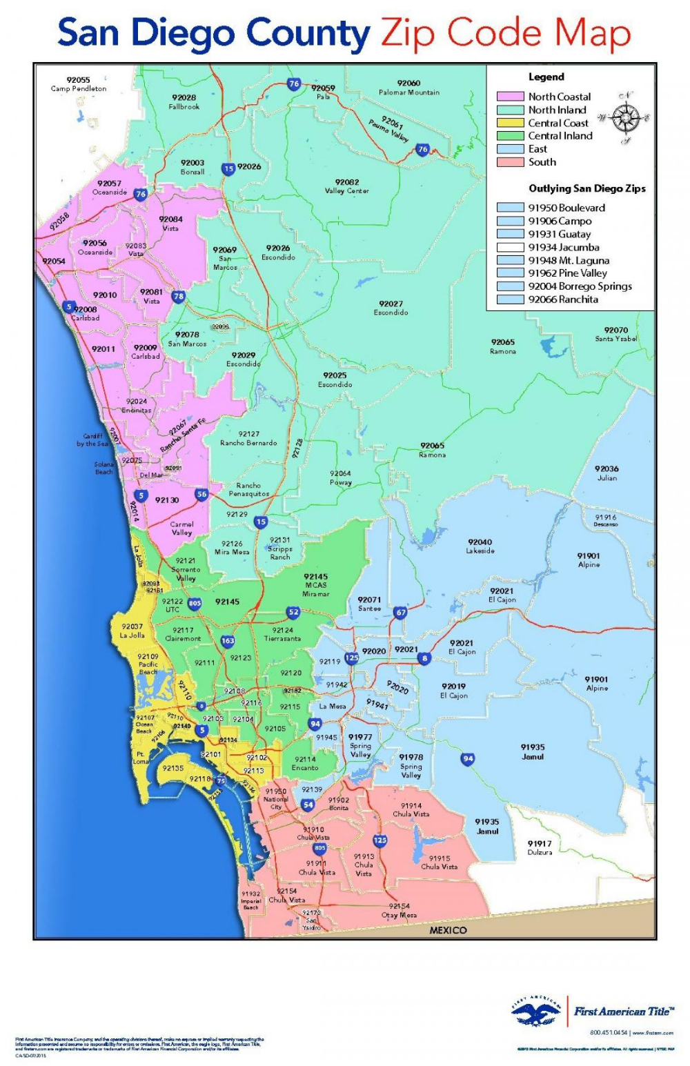 california zip code map